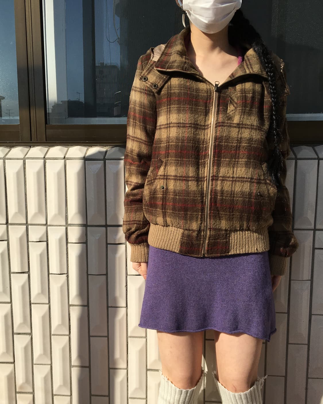 Check pattern hood zip up 상품이미지6