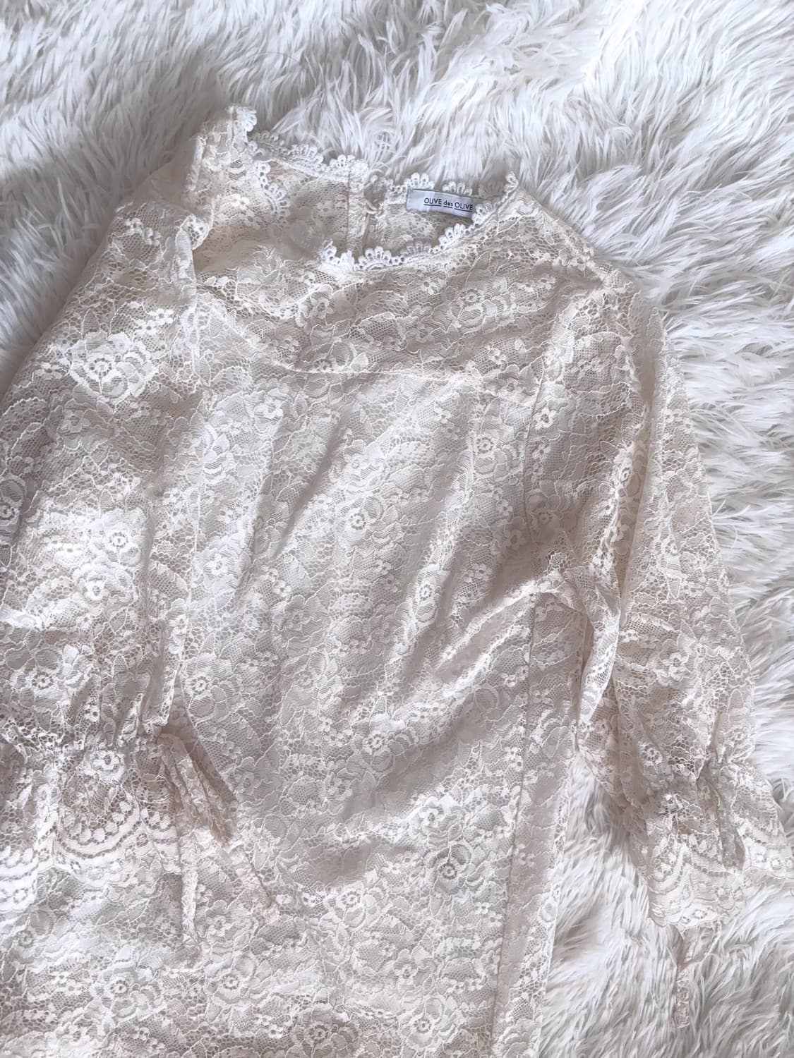 Olive Des Olive 올리브데올리브 레이스 리본 블라우스 (착샷o 상품이미지4