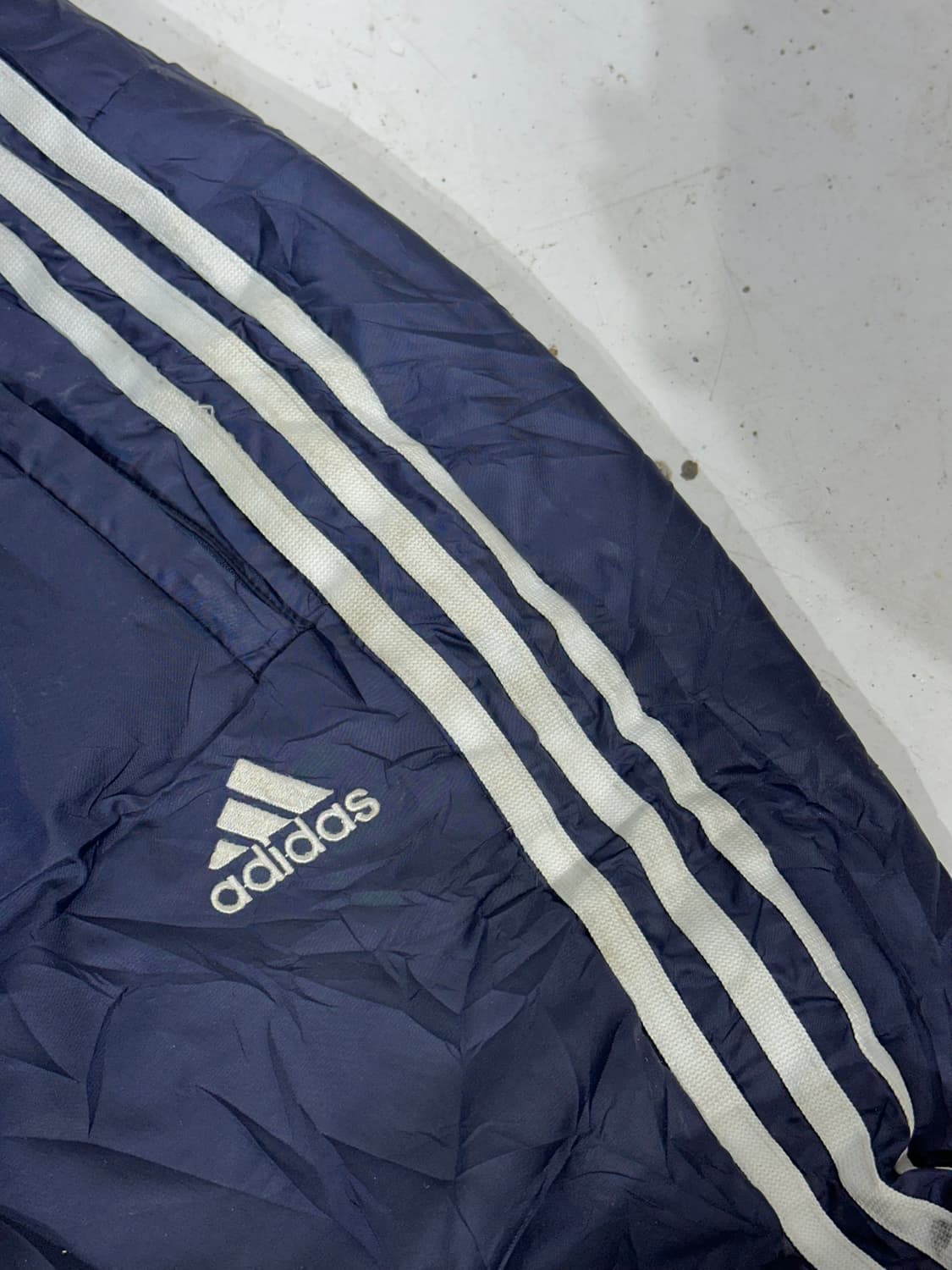 아디다스 asa 네이비 화이트 삼선 와이드 트랙 팬츠 L 상품이미지6