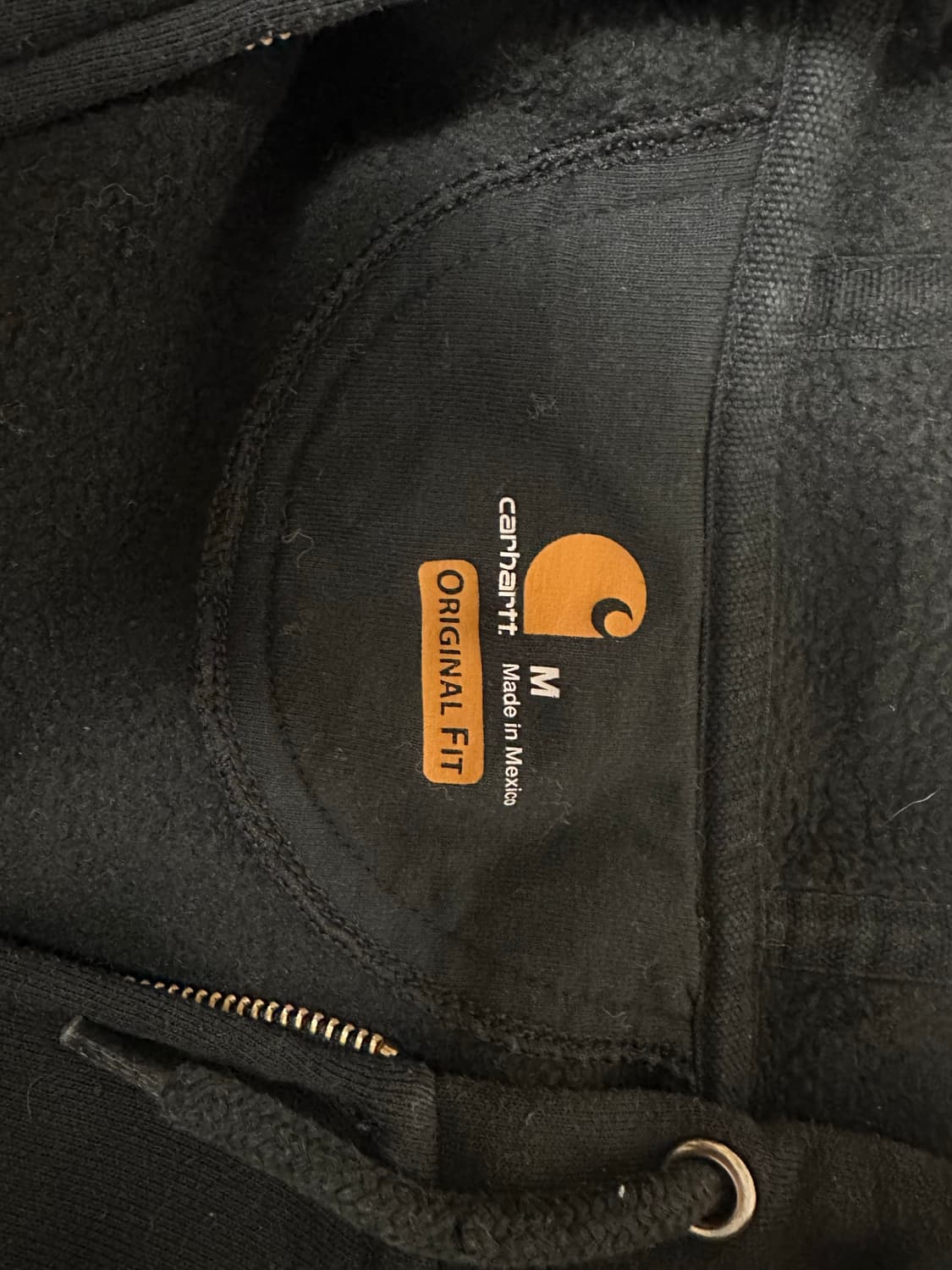 칼하트 기모 후드집업 블랙 상품이미지3