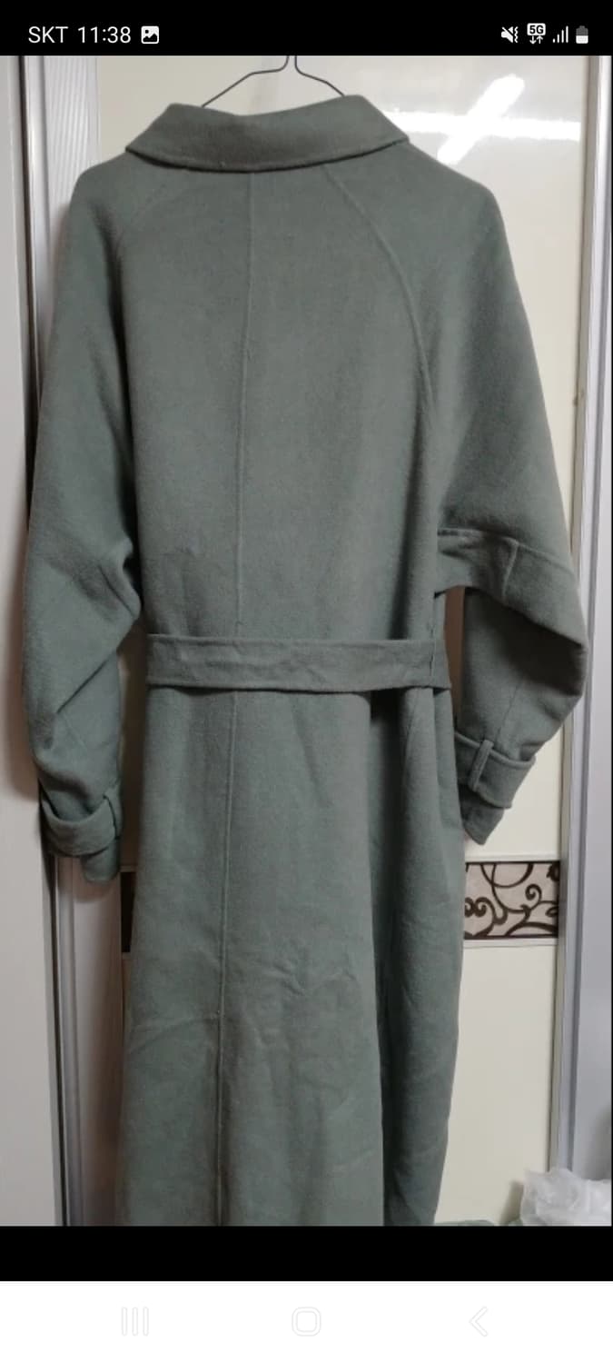 핸드메이드 벨티드 롱코트 프리사이즈 상품이미지2