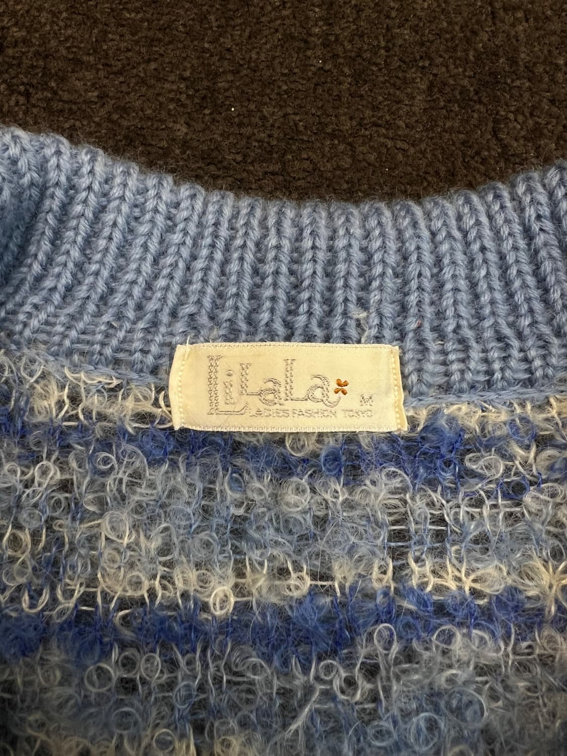 릴라라 블루 패턴 집업 니트 상품이미지3