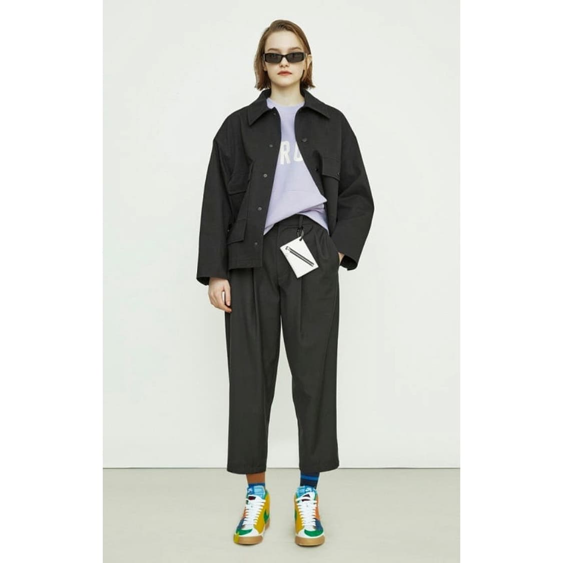 럭키마르쉐 블랙 코튼 트러커 자켓 상품이미지1