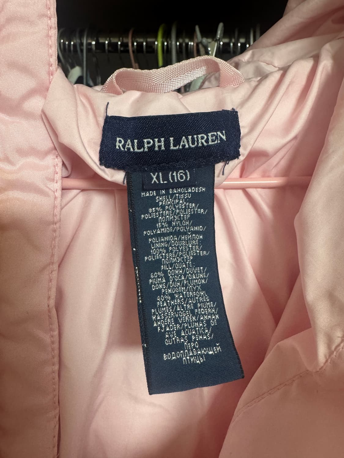 빈티지 핀터레스트 폴로걸즈XL 푸퍼패딩 핑크 딸기우유 상품이미지5