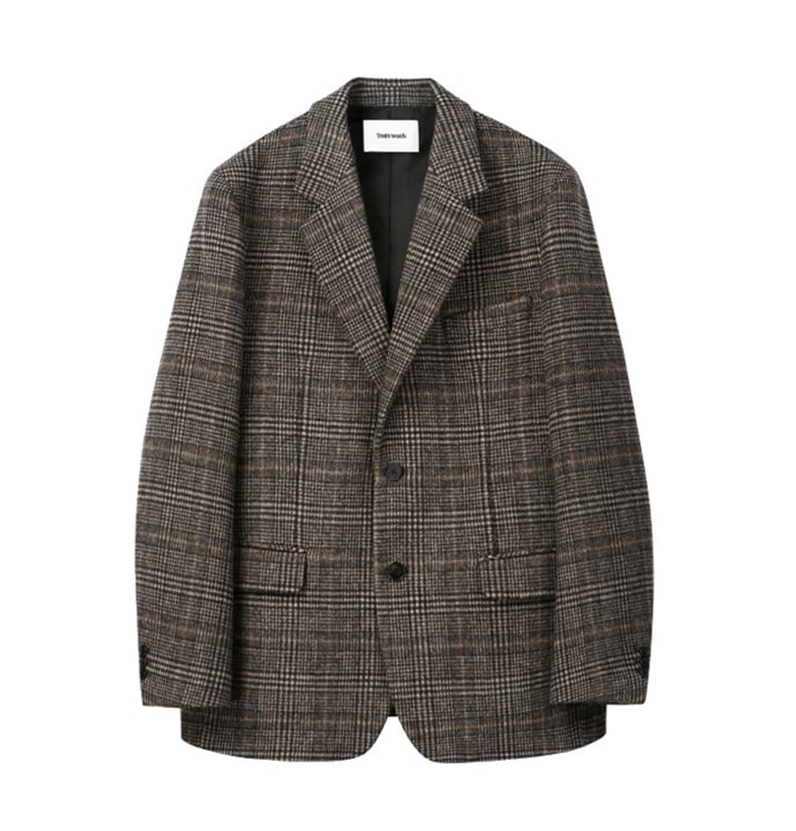 (M)토니웩 글렌체크 울 싱글 블레이저 브라운 상품이미지1