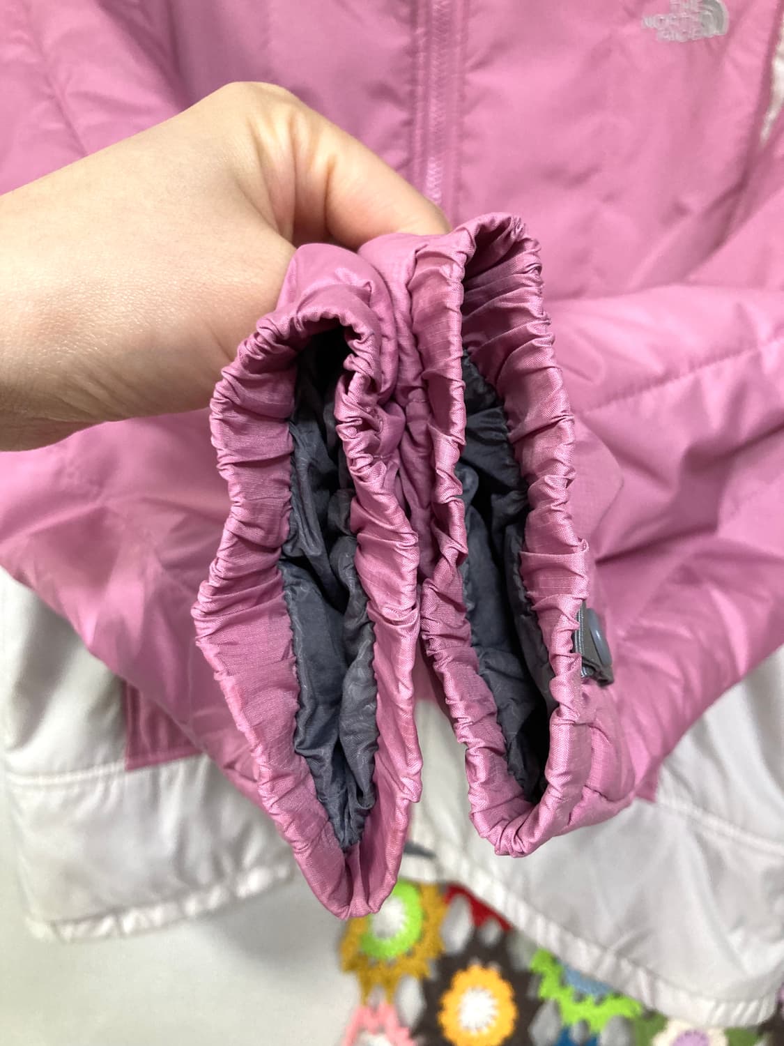 노스페이스 걸즈 딸기우유 내피 경량패딩 55, XL 상품이미지4