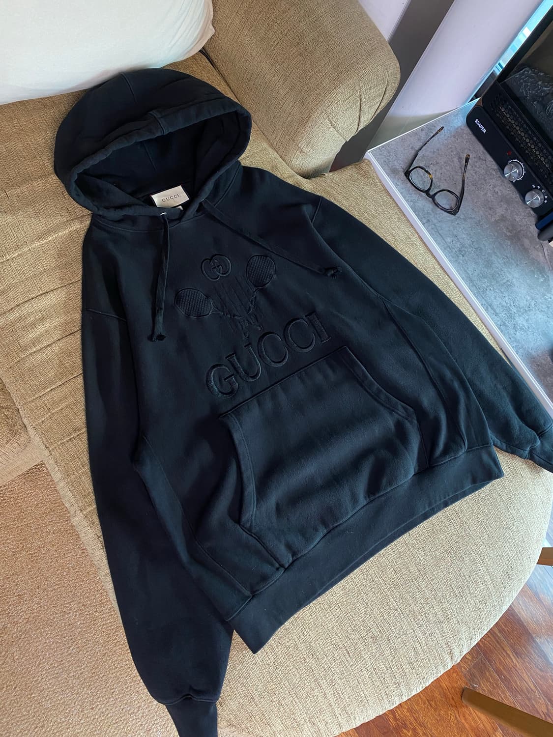 구찌 테니스 자수 후드 스웨트 오버핏 XL  상품이미지5