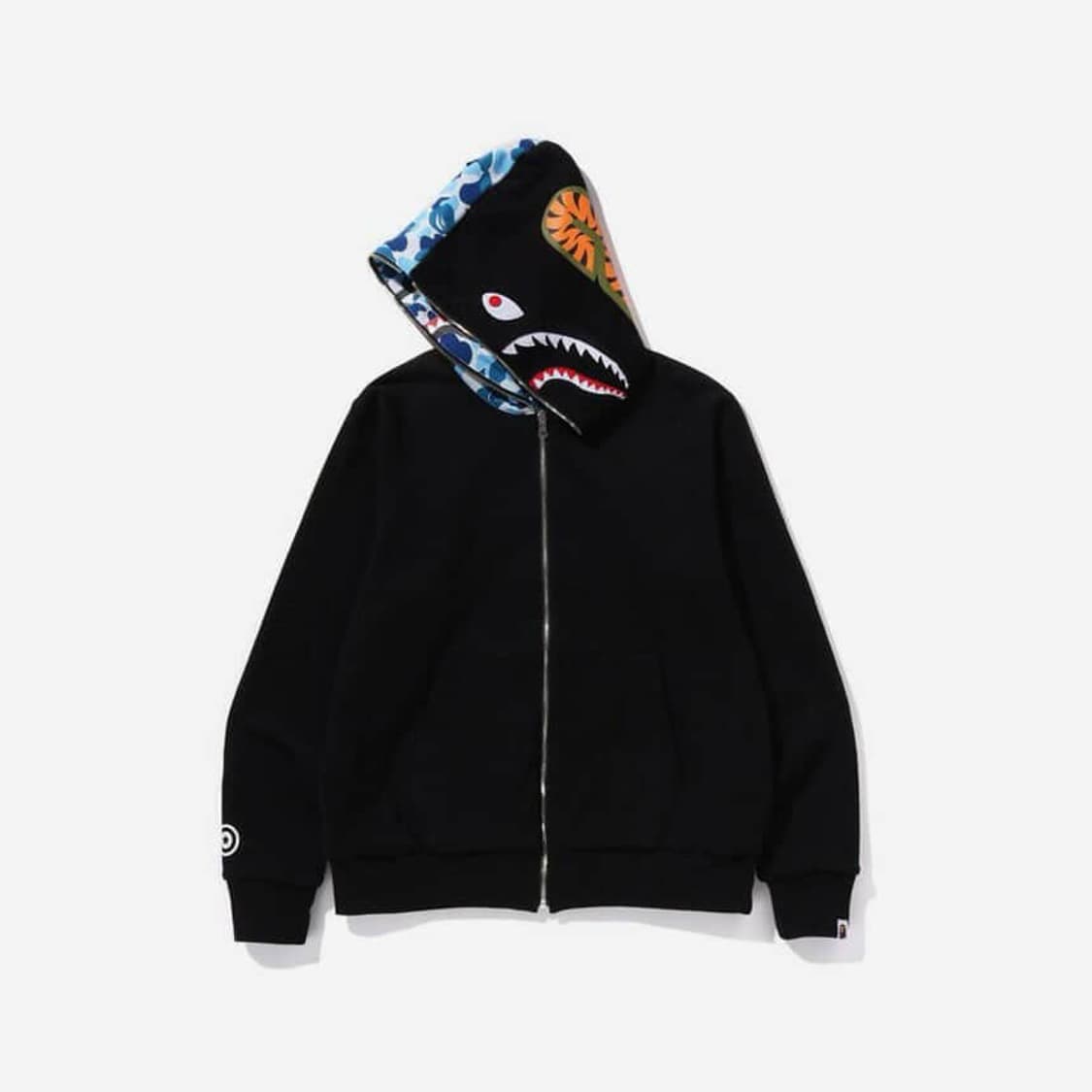 [새상품급 XL] 베이프 리버시블 샤크후드 블루 카모 상품이미지6