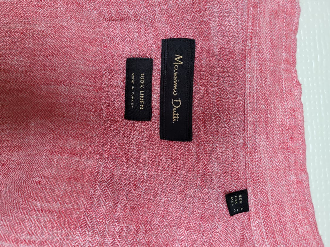마시모두띠 Massimo Dutti 남자 린넨 셔츠 105 레드 상품이미지10