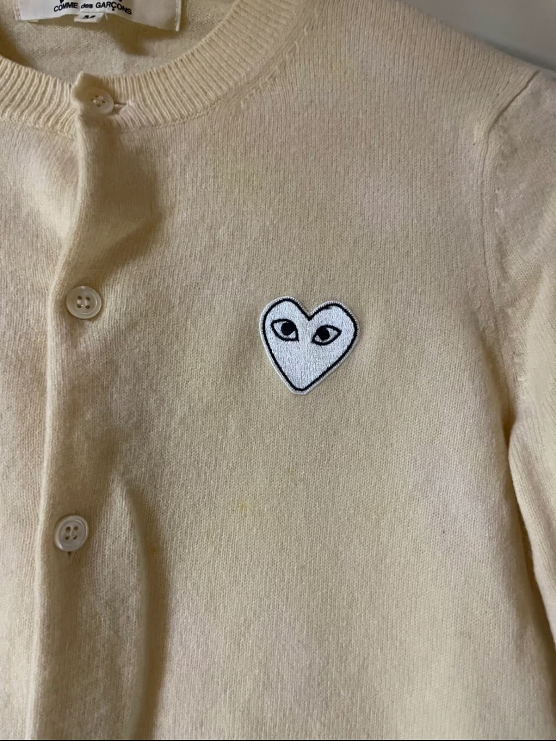 꼼데가르송 아이보리 가디건 상품이미지3