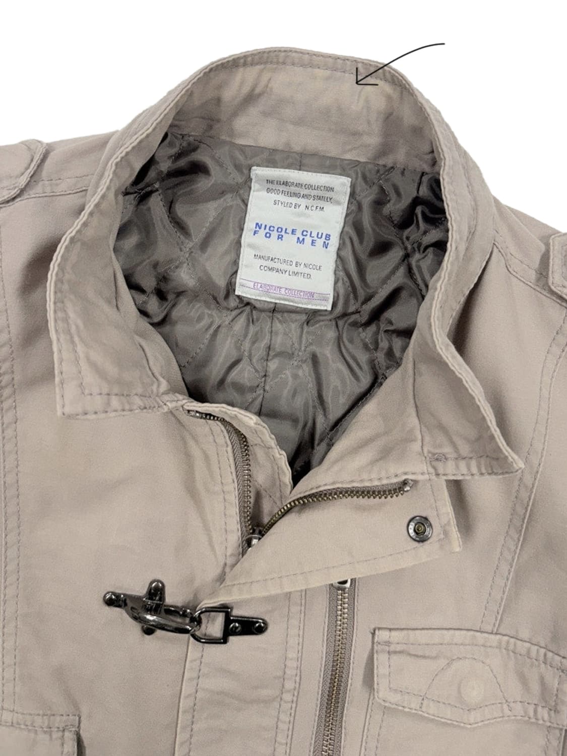 빈티지 Nicole Club for Men 베이지 후크 자켓 상품이미지5