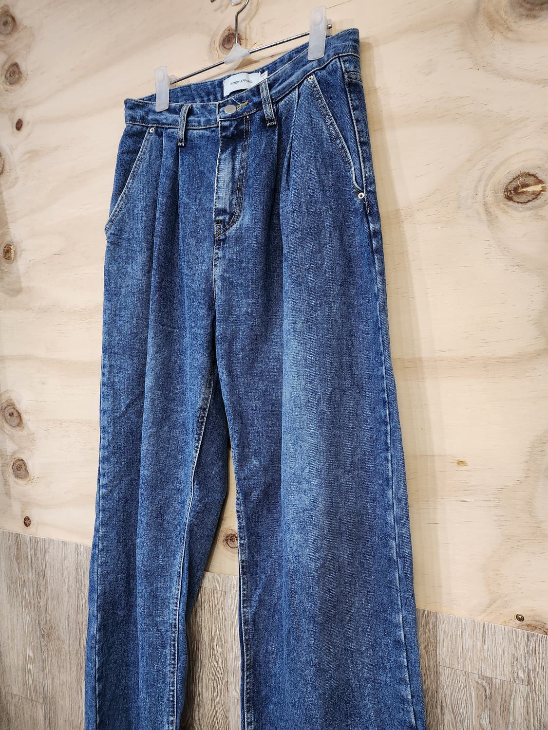 653) 트렌디어패럴 와이드 롱 데님 상품이미지3