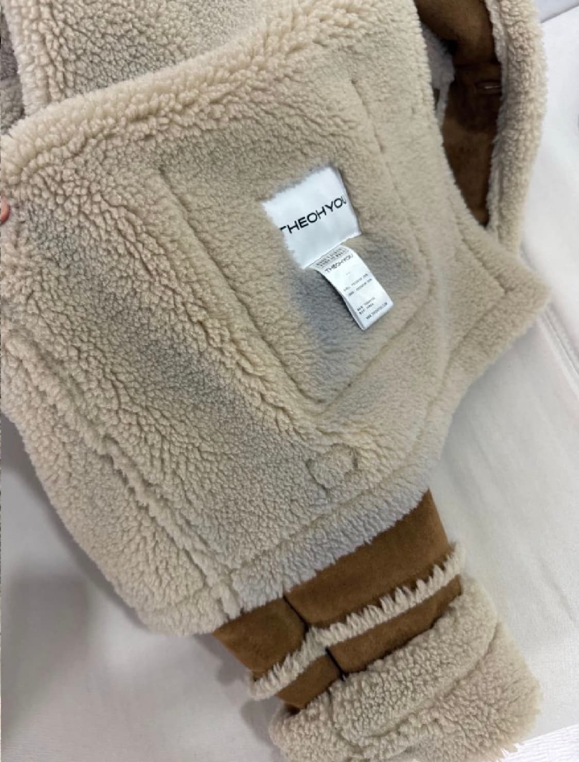 더오유 후디 무스탕 카멜 상품이미지6