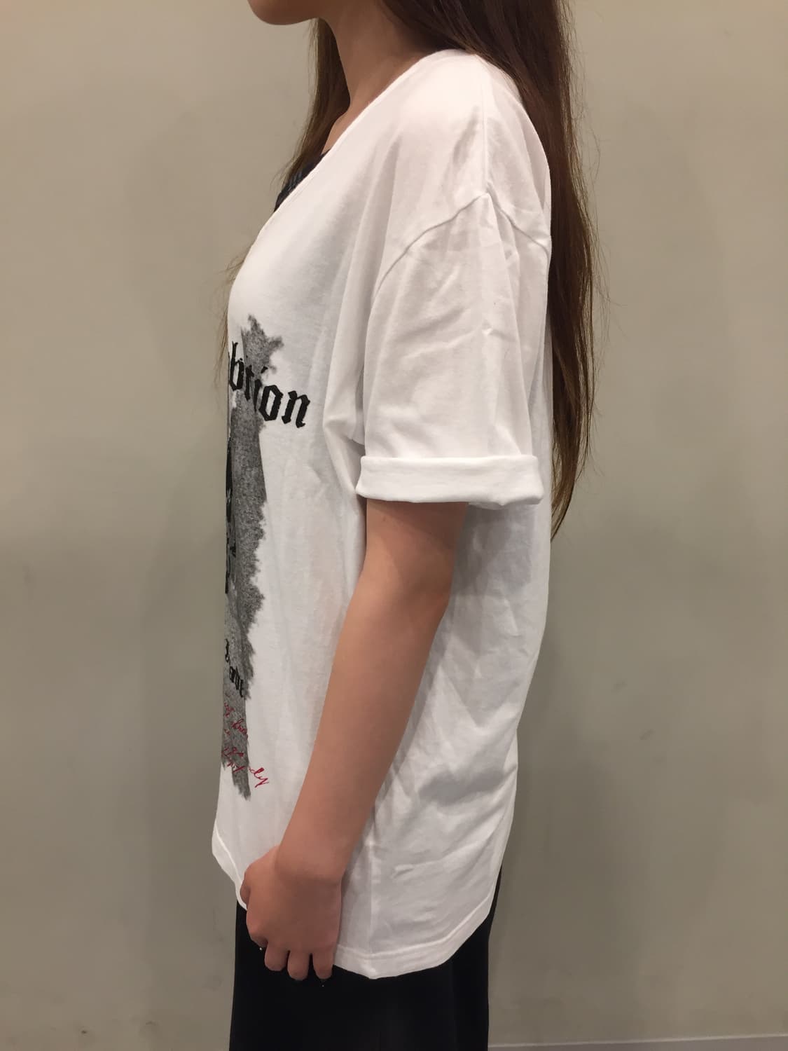 Mindgame Gothic Print White T-Shirt 상품이미지5