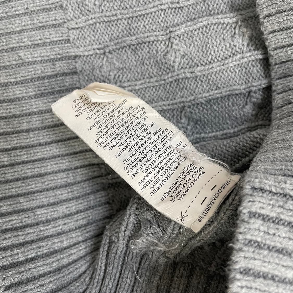 폴로 랄프로렌 포니 로고 케이블 니트 그레이 상품이미지5