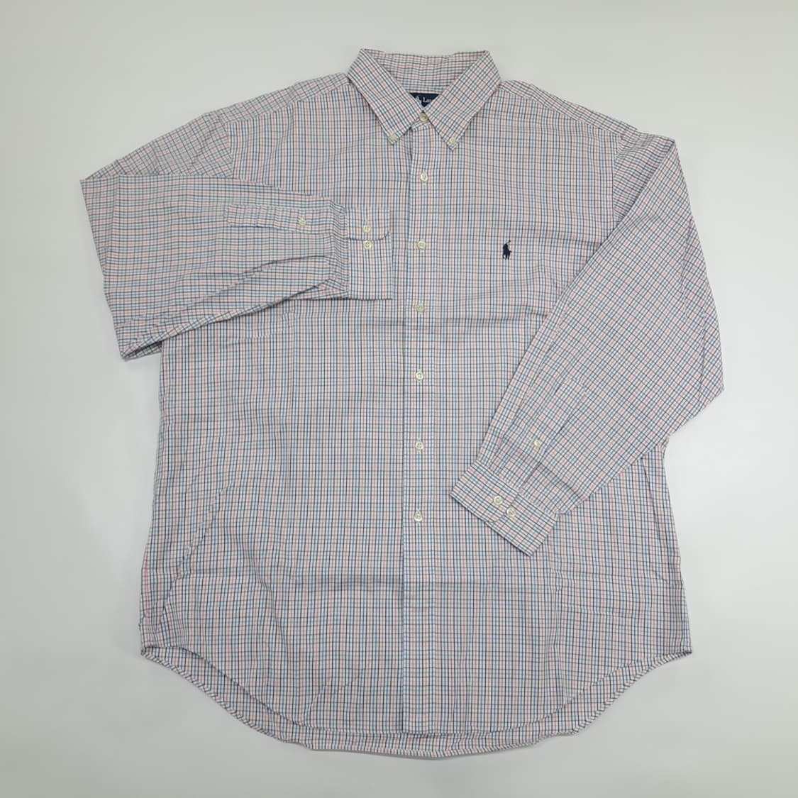 Co993 XL 폴로 랄프로렌 멀티컬러 마이크로체크 긴팔 셔츠 남방 상품이미지2