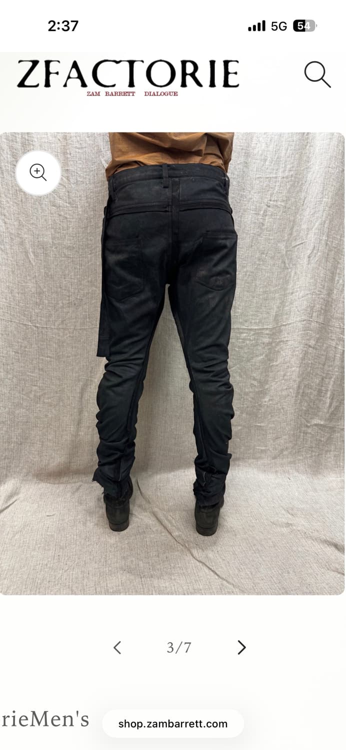 FW24 || SILK SEAMED DNA JEANS || BLACK 상품이미지3