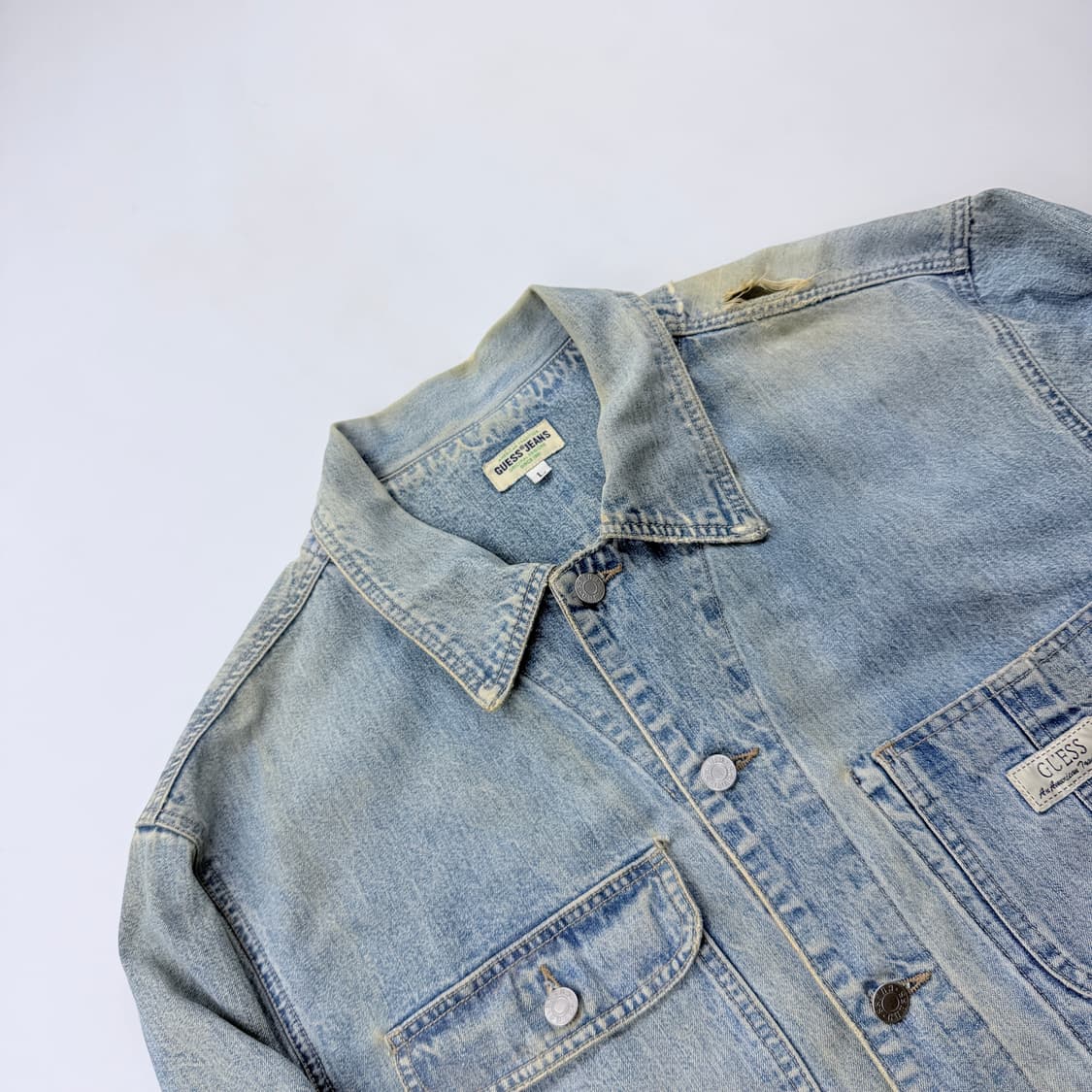 90s Guess 데님 커버올 자켓 상품이미지2