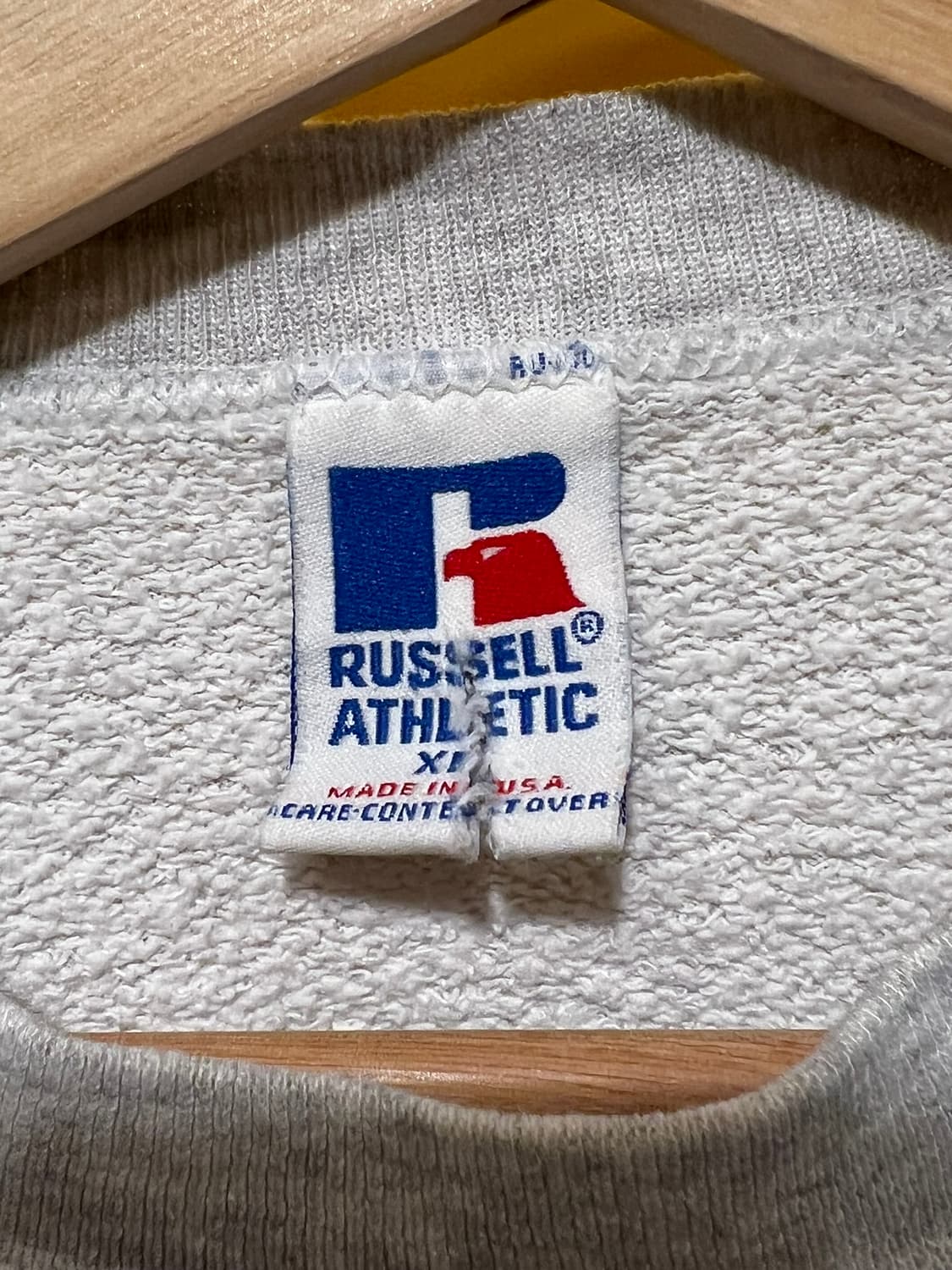90's [XL] 러셀 애슬레틱 빈티지 맨투맨 그레이 무지 크루넥 스웨트 상품이미지8