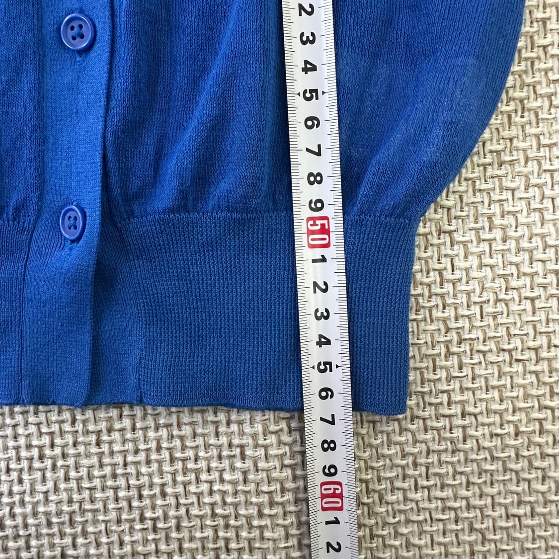 M 유니클로 파란색 브이넥 가디건 0423D 상품이미지6