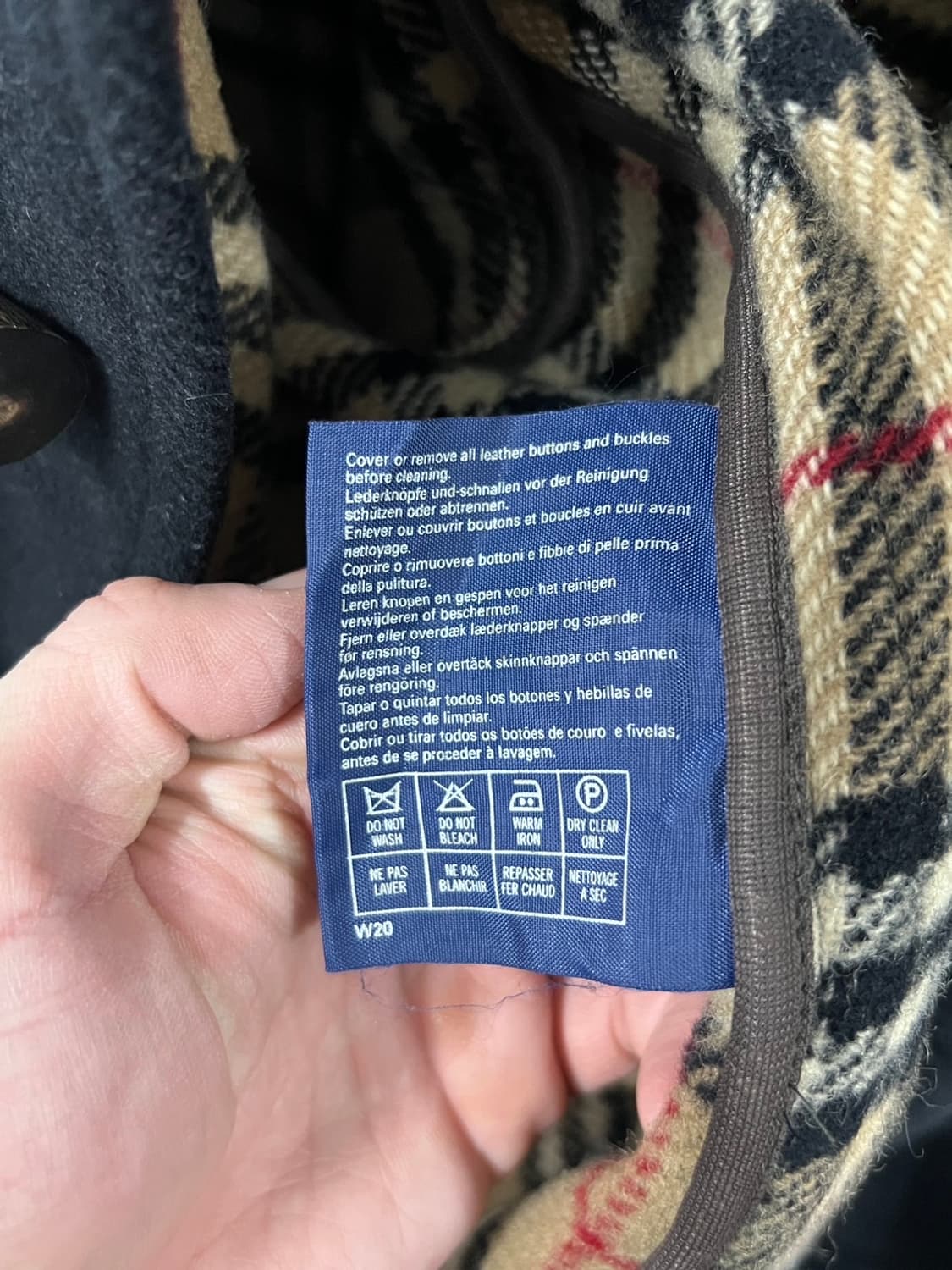 버버리 안감 체크 후드 떡볶이 코트 더플 코트 상품이미지6