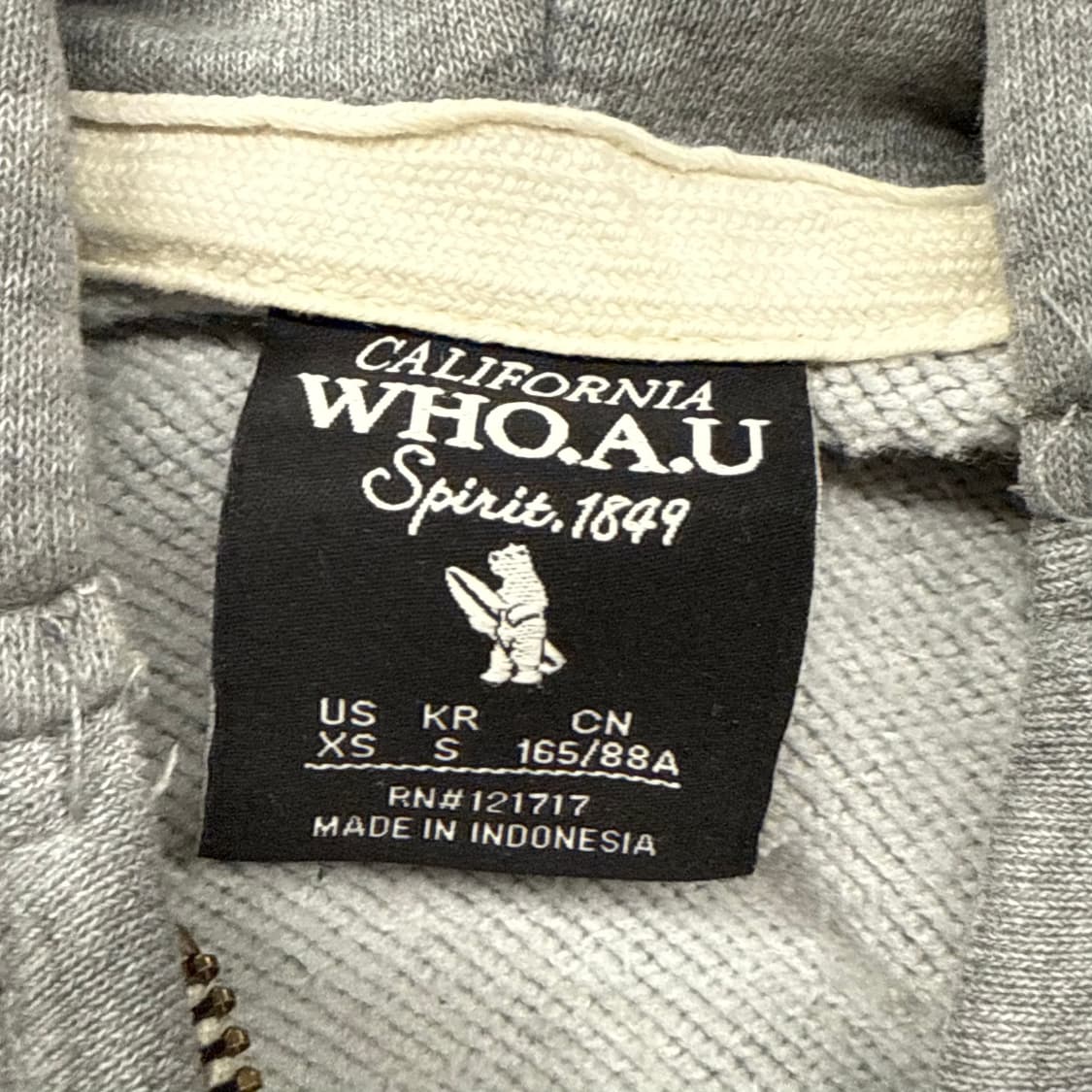 [정품/S] WHO.A.U 후드집업 회색 b8 상품이미지5