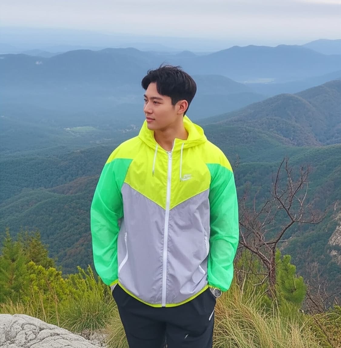 나이키 형광 윈드러너 바람막이 자켓 S90 남녀공용 상품이미지7