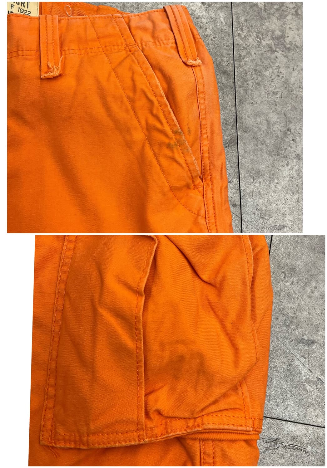 빈티지 HCO1922 하프 카고 팬츠 오렌지 34 #csz3636 상품이미지7