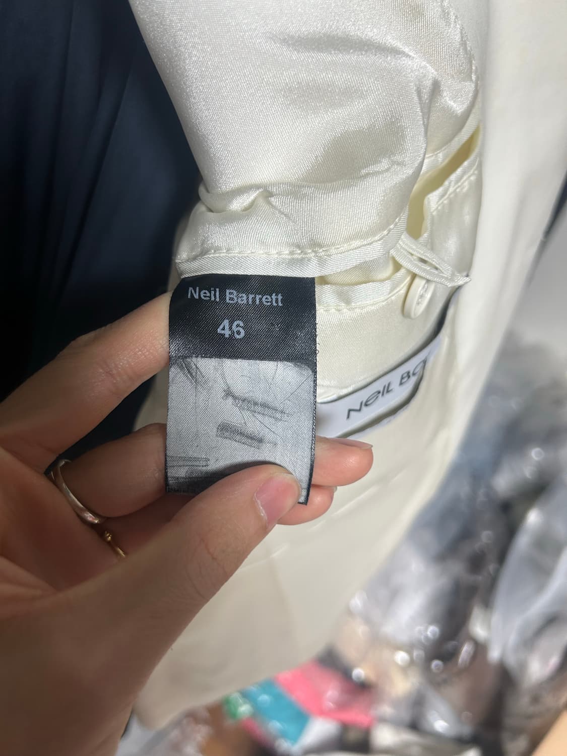 정품 닐바렛 화이트 블레이져 수트 자켓 상품이미지3