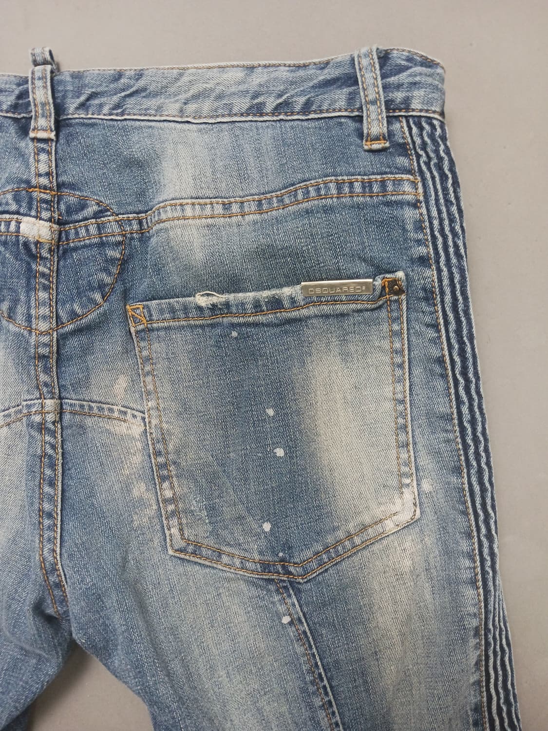 [32] 디스퀘어드2 화이트 스플래터 타이디바이커진 청바지 상품이미지9