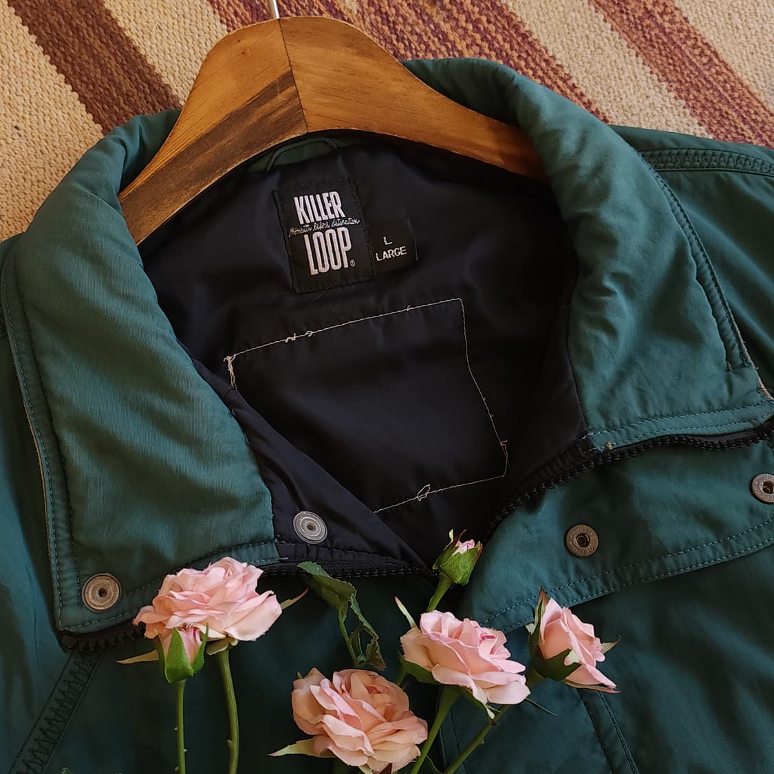 90s 킬러루프 아노락 자켓 소가죽 트리밍 풀오버 스노우보드 자켓 L 상품이미지10
