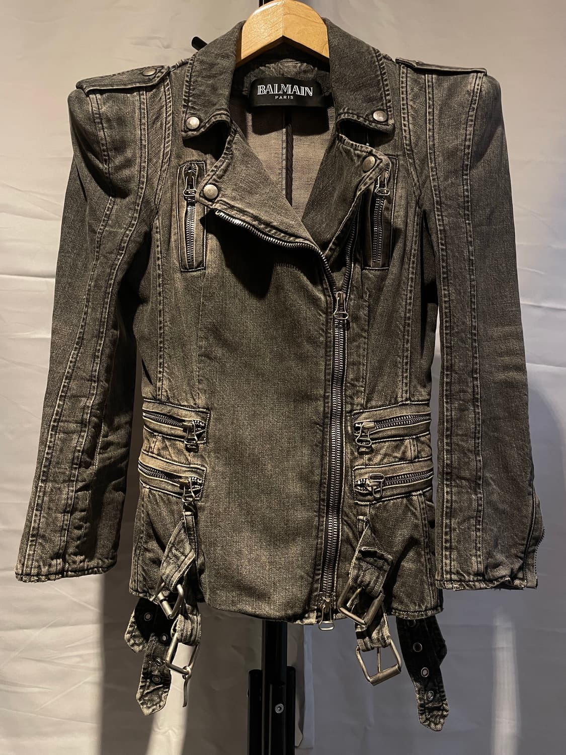 Balmain 2010ss 데카르넹 패디드 숄더 데님 자켓 상품이미지2