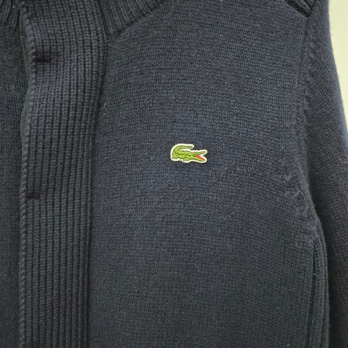 라코스테 네이비 니트 집업 남녀공용 M 상품이미지2