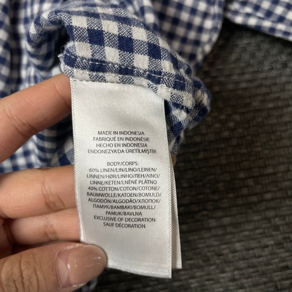 폴로랄프로렌 키즈 블루 체크 긴팔 셔츠 S(8) 상품이미지6