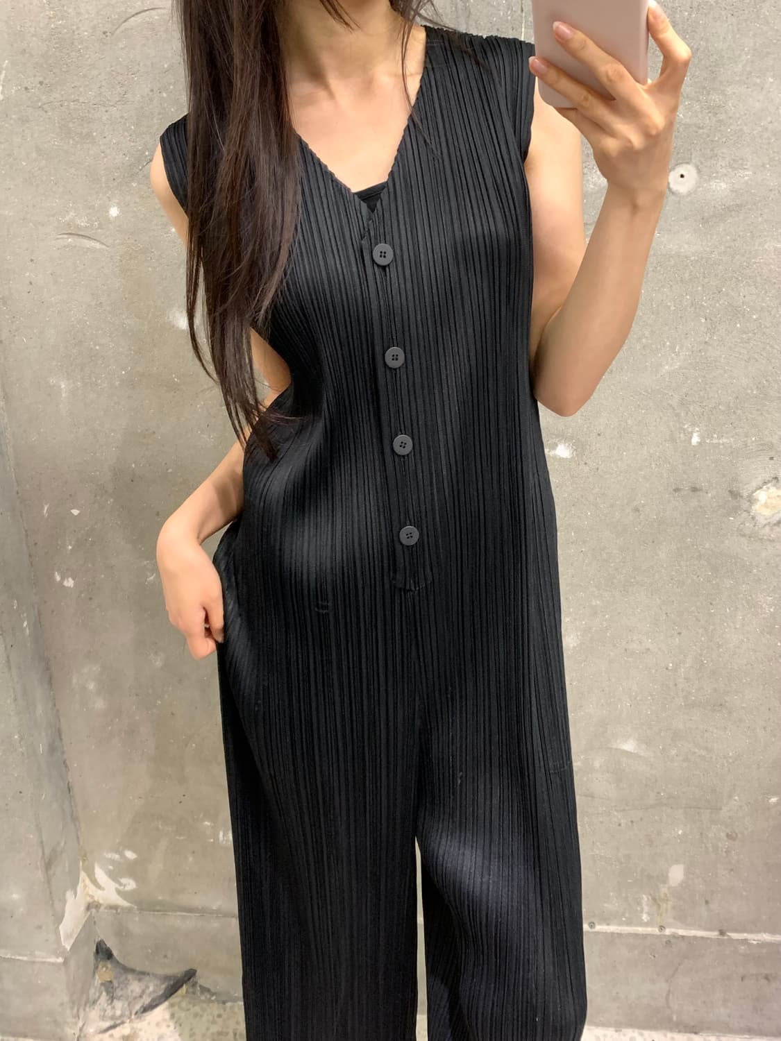 Pleats Please 플리츠플리즈 블랙 점프슈트 상품이미지1