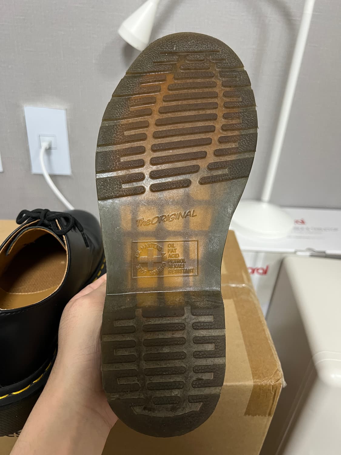 택포14) 닥터마틴 1461 스무스 3홀 블랙 UK5 240 상품이미지5