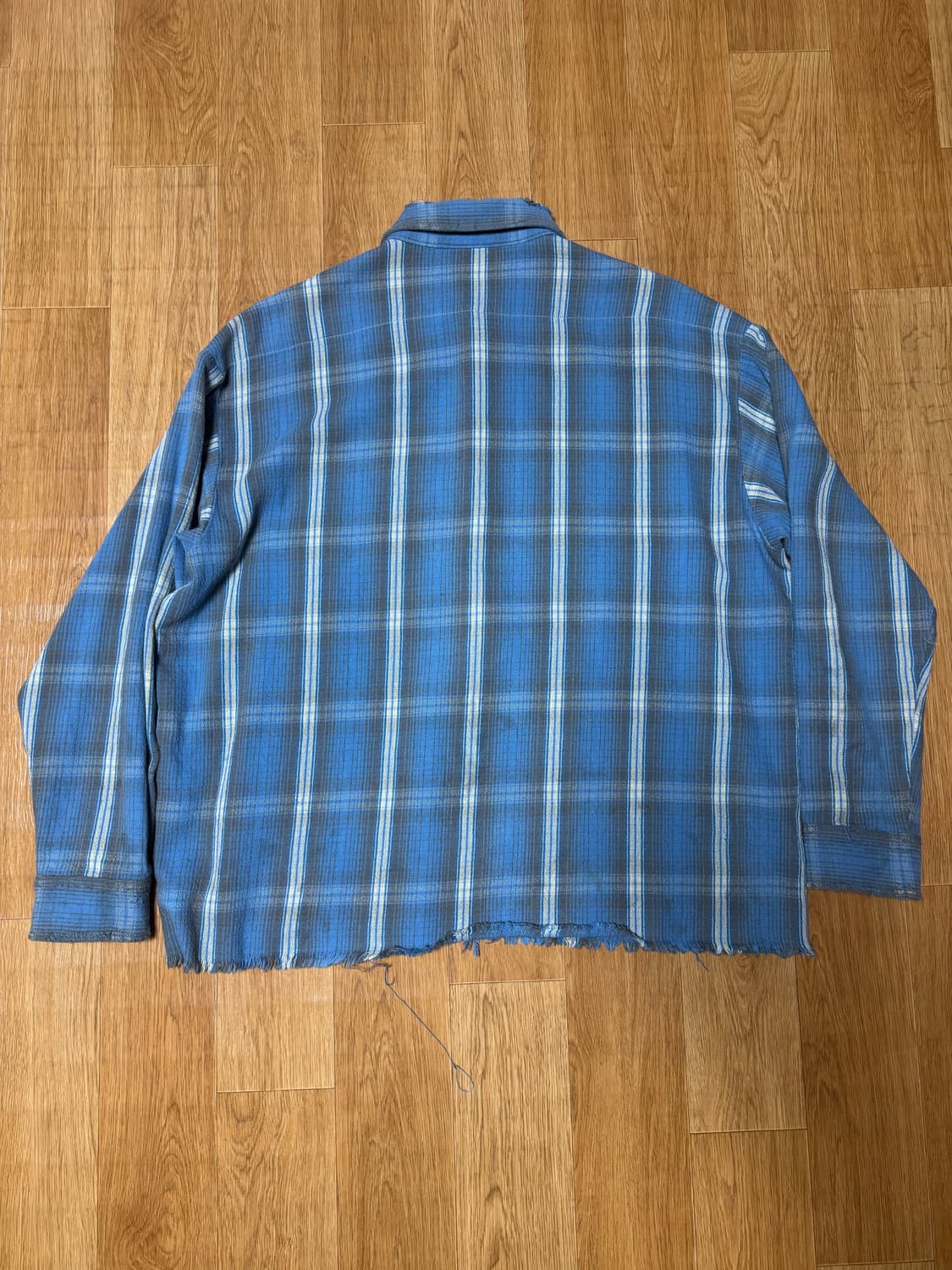 세인트 미카엘 체크 플란넬 셔츠 블루 옐로우 - 23AW 상품이미지2