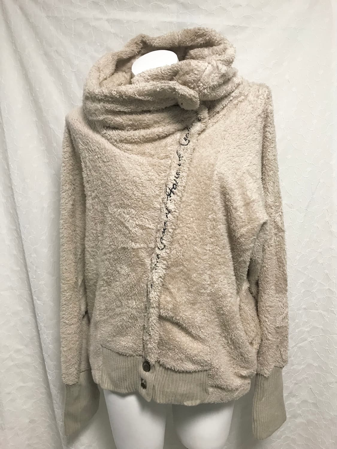 택포•빈티지 heaven and earth 사선 지퍼 하이넥 플리스 집업 상품이미지3