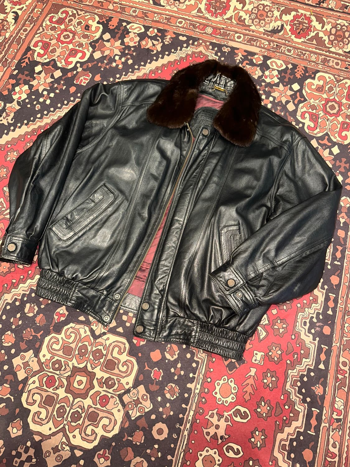 ( XL-2XL ) 가죽자켓 봄버자켓 레더자켓 항공점퍼 a2가죽자켓 상품이미지6