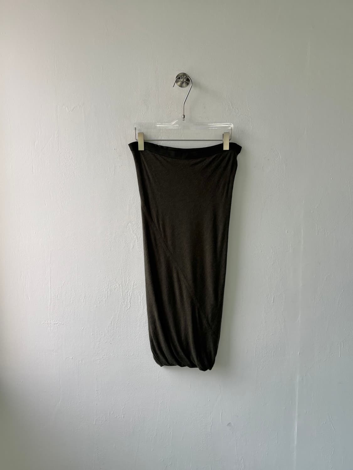 릭오웬스 00s 드레이프 스커트 카키 브라운  상품이미지1