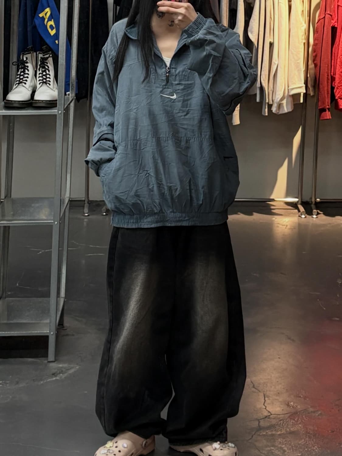 나이키 스우시 윈드러너 올드스쿨 반집업 자켓 A3699 상품이미지1