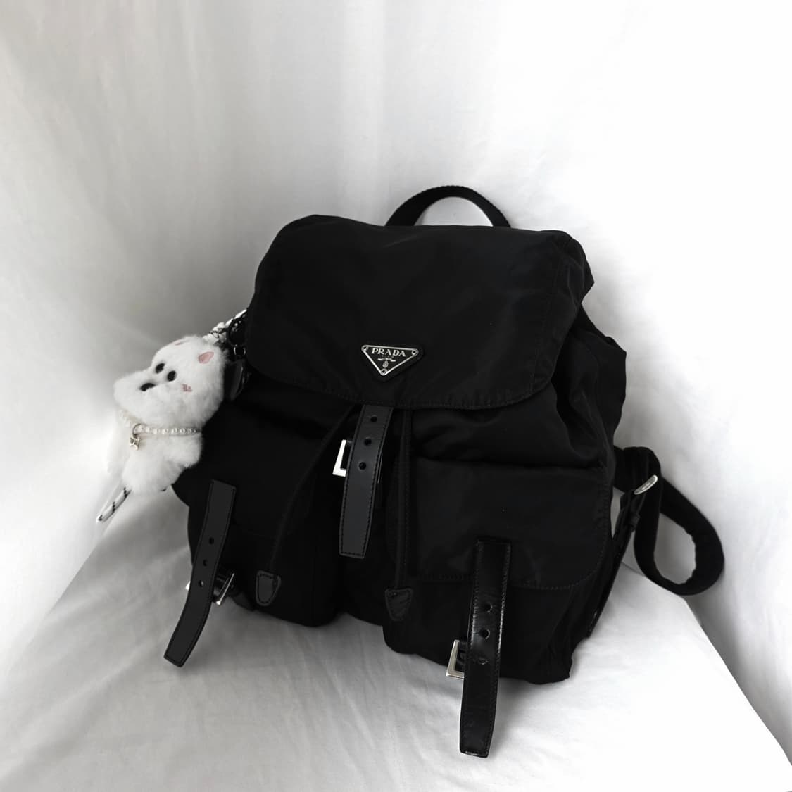 [정품 PRADA] 프라다 투포켓 나일론 빈티지백팩 상품이미지9