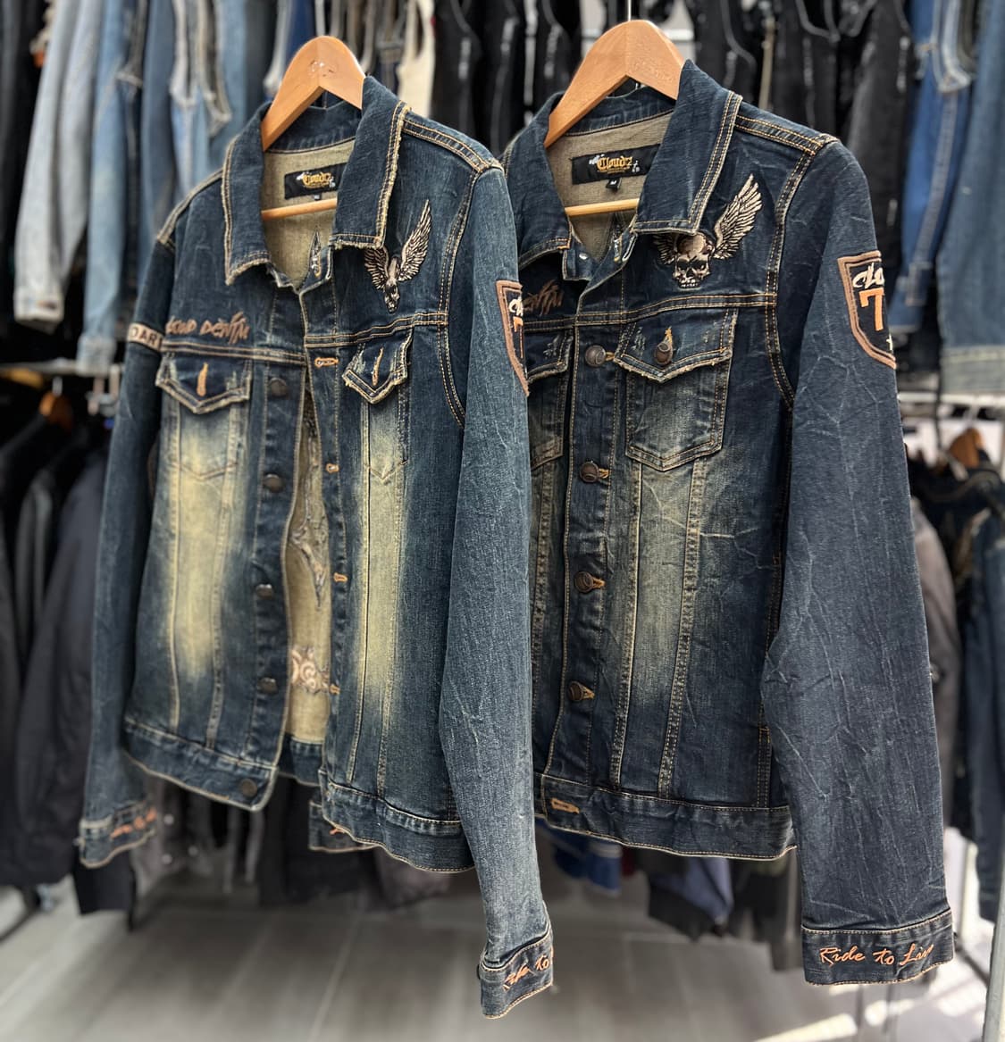 워싱자수 청자켓  상품이미지1