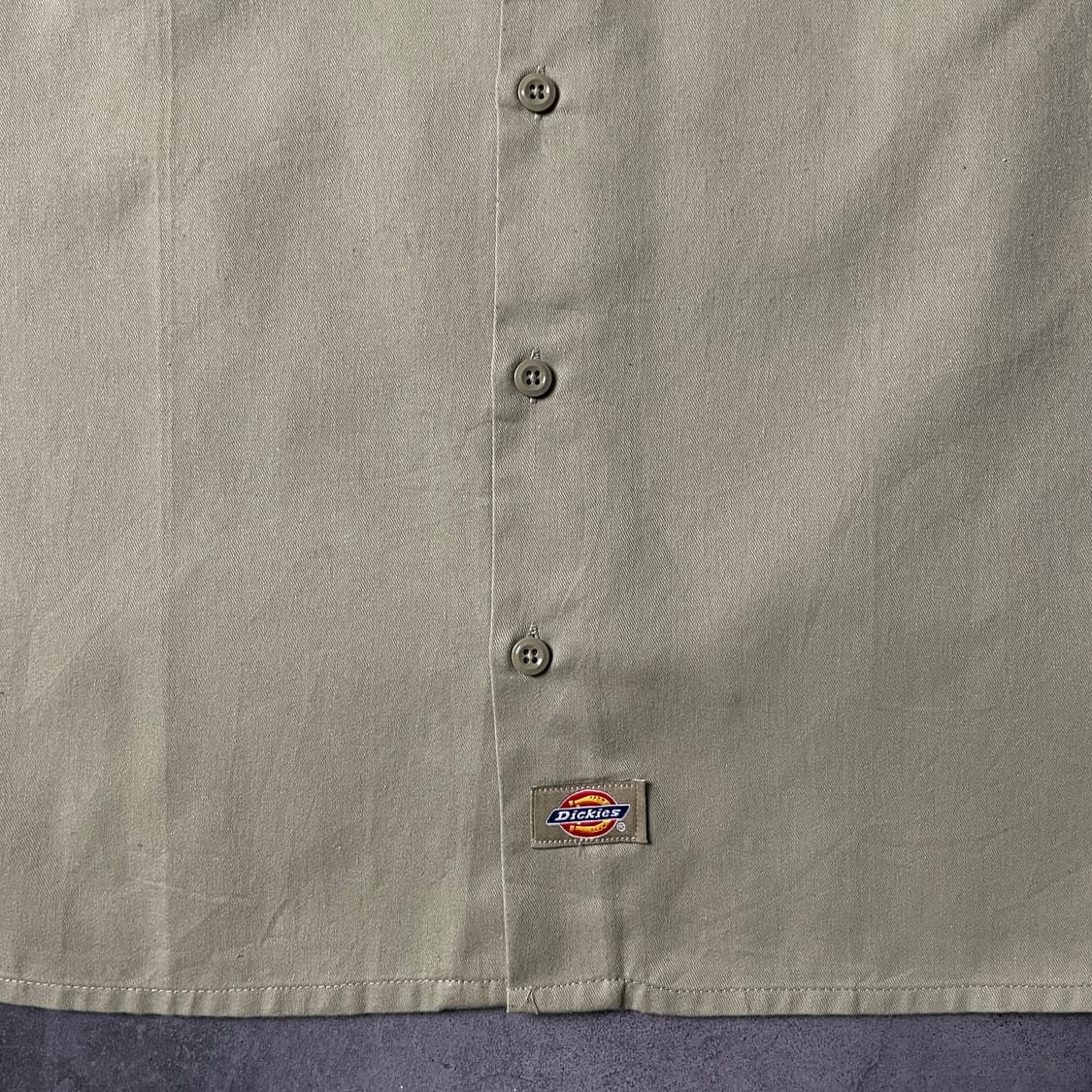 DICKIES 디키즈 빈티지 베이지 코튼 패치 워크 셔츠 A00808 상품이미지5