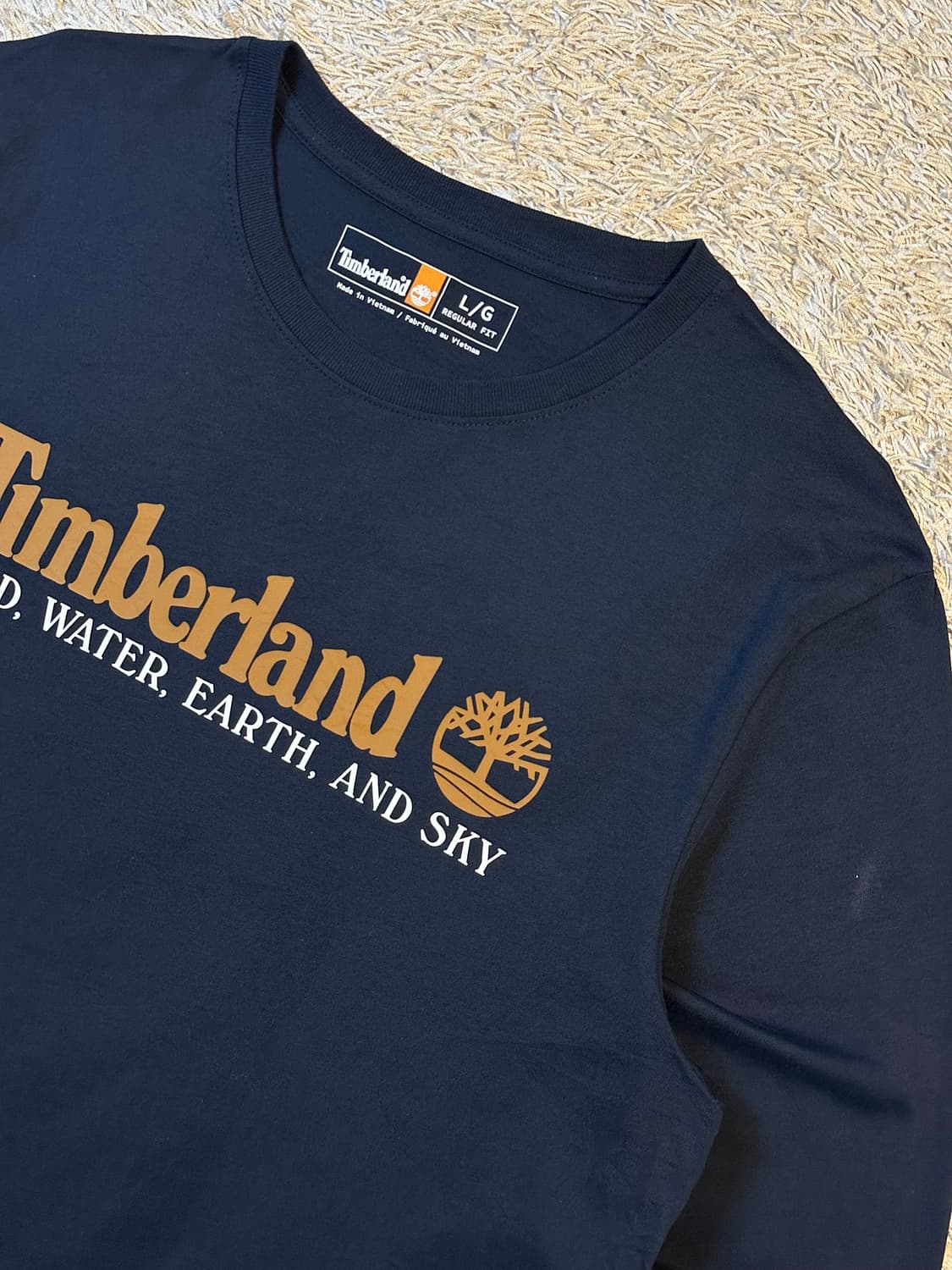 팀버랜드 TIMBERLAND 로고 롱슬리브 긴팔 네이비 상품이미지2