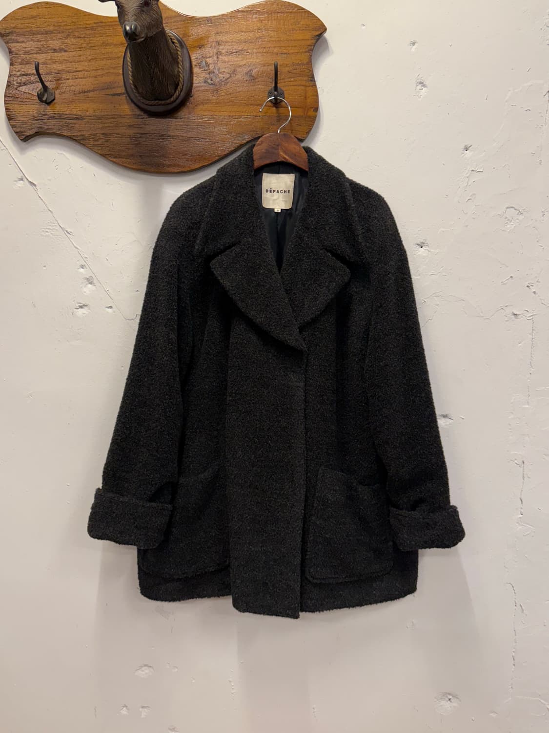 F) JAPAN DÉFACHE Wool-Nylon Short Coat 상품이미지1