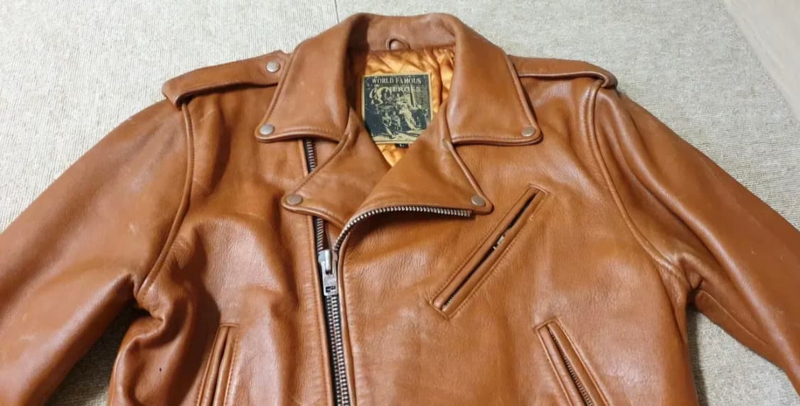 90s Custom Heavyweight Leather Jacket(L) 상품이미지3