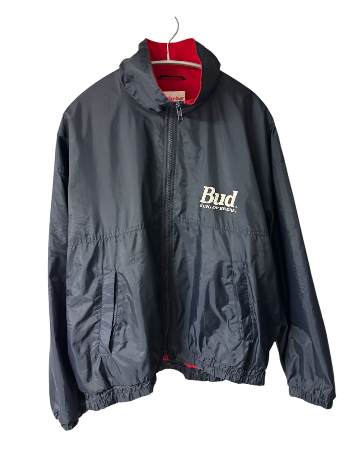 빈티지 버드와이저 Budweiser 원포인트 나일론 자켓 네이비 OS 상품이미지1