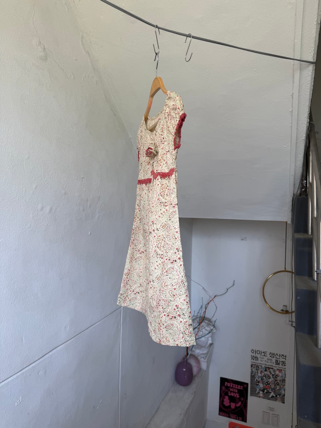 모리 플라워 퍼프 소매 블라우스 상품이미지4