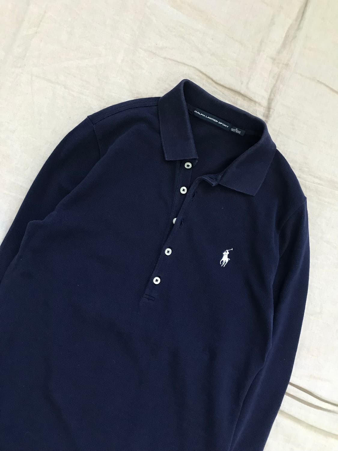 폴로 랄프로렌 포니로고 여성라인 네이비 긴팔 카라티 상품이미지6